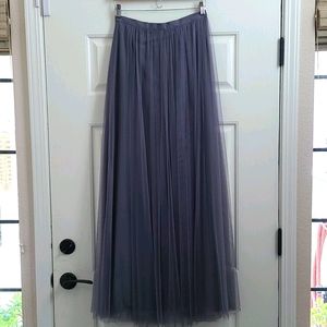 Floor Length Tulle skirt in hydrangea color.  Worn just once.